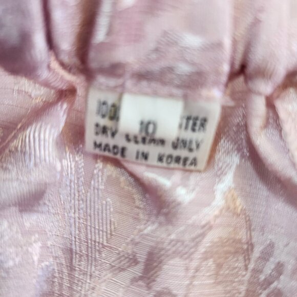 Vintage 2pc Skirt Top In the Mood 10 Pink Floral Lace Boho Fairy Wedding Mother - Picture 11 of 16